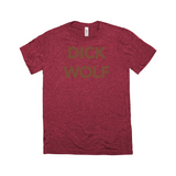 -High quality Bella + Canvas tri-blend graphic tee. Made of soft, durable and lightweight (3.8 oz) blend of 50% polyester, 25% combed, ringspun cotton and 25% rayon). Ethically dyed, cut & printed in the USA. funny mens tee law and order meme joke tv executive producer furry prowl furries casual wolves sheeps clothing television-Cardinal Triblend-Extra Small (XS)-