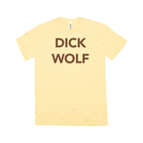 -High quality Bella + Canvas tri-blend graphic tee. Made of soft, durable and lightweight (3.8 oz) blend of 50% polyester, 25% combed, ringspun cotton and 25% rayon). Ethically dyed, cut & printed in the USA. funny mens tee law and order meme joke tv executive producer furry prowl furries casual wolves sheeps clothing television-Yellow Gold Triblend-Extra Small (XS)-