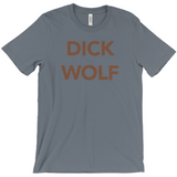 -Unisex style, crew neck, short sleeve Bella + Canvas t-shirt. Made of super soft, combed and ring-spun cotton. Ethically dyed, cut and printed in the USA. funny mens tee law and order meme joke tv executive producer furry prowl furries casual wolves sheeps clothing television solar opposites-Steel Blue-Extra Small (XS)-