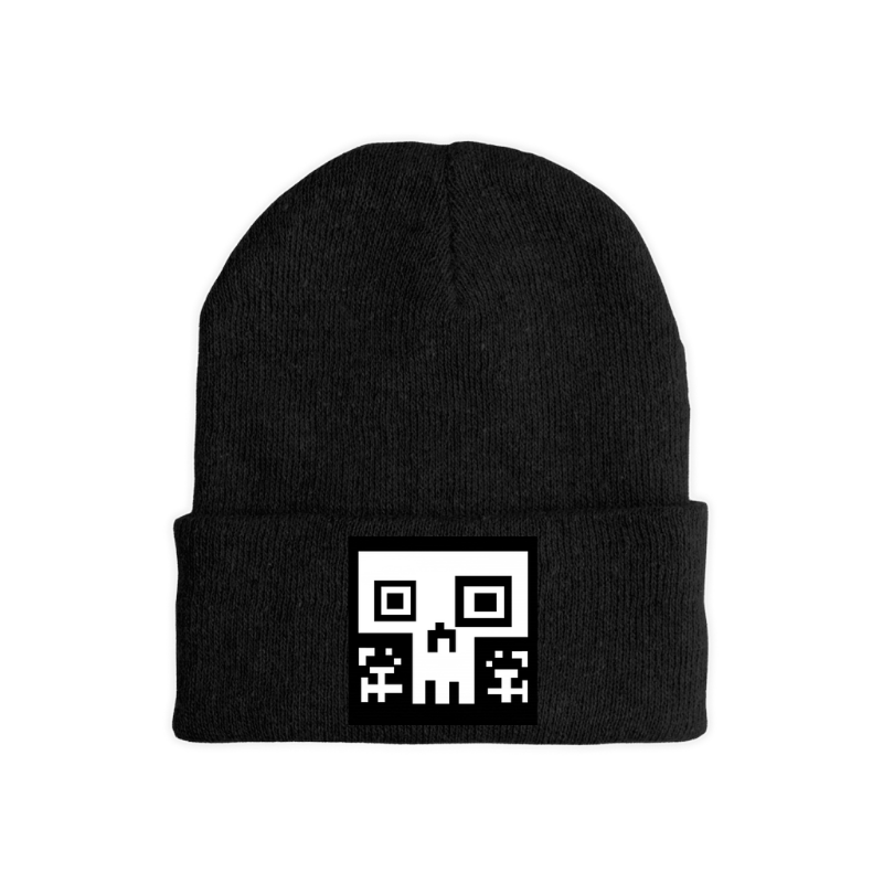 -Super comfy embroidered unisex beanie. One size fits most. Brand new. Made-to-order and typically ships in 3-5 business days from the USA. funny jailbreak emoji hacker movie prop replica cosplay skull symbol beanie cap hat unisex men womens kids. -Black-