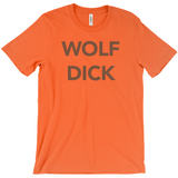 -Unisex style, crew neck, short sleeve Bella + Canvas t-shirt. Made of super soft, combed and ring-spun cotton. Ethically dyed, cut and printed in the USA. funny mens tee law and order meme joke tv executive producer furry prowl furries casual wolves sheeps clothing television knot-Orange-Extra Small (XS)-