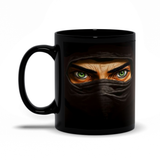 -Whether asserting your expert skills or looking for a gift they'll never see coming... Premium quality 11oz or 15oz black coffee mug. High quality, durable ceramic. funny crafty caffeinated ninjas martial arts balaclava martial arts intense eyes sneaky silent deadly assassin code warrior office computer ninja cup -11 oz-