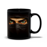 -Whether asserting your expert skills or looking for a gift they'll never see coming... Premium quality 11oz or 15oz black coffee mug. High quality, durable ceramic. funny crafty caffeinated ninjas martial arts balaclava martial arts intense eyes sneaky silent deadly assassin code warrior office computer ninja cup -