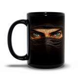 -Whether asserting your expert skills or looking for a gift they'll never see coming... Premium quality 11oz or 15oz black coffee mug. High quality, durable ceramic. funny crafty caffeinated ninjas martial arts balaclava martial arts intense eyes sneaky silent deadly assassin code warrior office computer ninja cup -15 oz-