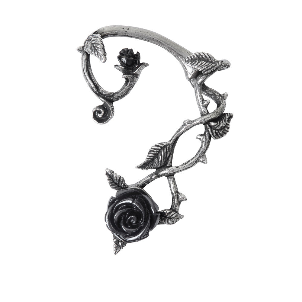 Black Rose Ear Wrap, Alchemy Gothic (E410)-