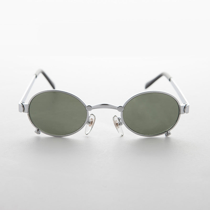 -Silver / Green Lens-