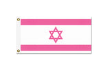 -High quality, professionally printed polyester flag in your choice of size and style, single or fully double-sided with blackout layer, grommets or pole pocket / sleeve. 2x1ft/1x2ft, 3x2ft/2x3ft, 5x3ft/3x5ft, custom. Fully customizable. Jewish anti-Netanyahu Gaza Palestine Palestinian peace rights equality justice-