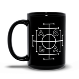 -Premium quality mug in your choice of 11oz or 15oz. High quality, durable ceramic. Dishwasher and microwave safe. Hand washing recommended to help prevent fading. This item is made-to-order & typically ships in 2-3 business days. AGLA kabbalah prosperity wealth success charm magick symbol sigil coffee mug tea cup -