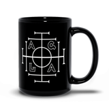 -Premium quality mug in your choice of 11oz or 15oz. High quality, durable ceramic. Dishwasher and microwave safe. Hand washing recommended to help prevent fading. This item is made-to-order & typically ships in 2-3 business days. AGLA kabbalah prosperity wealth success charm magick symbol sigil coffee mug tea cup -15oz-Black-
