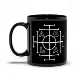 -Premium quality mug in your choice of 11oz or 15oz. High quality, durable ceramic. Dishwasher and microwave safe. Hand washing recommended to help prevent fading. This item is made-to-order & typically ships in 2-3 business days. AGLA kabbalah prosperity wealth success charm magick symbol sigil coffee mug tea cup -