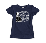 -Women (Fitted)-Navy-M-