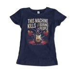 -Women (Fitted)-Navy-M-