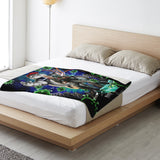 Covid Buster Biden Microfleece Blanket - Political Ghostbuster Parody-Silky-soft premium microfleece blanket ideal for snuggling and even warmer than it looks. 100% polyester, micro-mink exterior and microfiber fleece backing. Funny President Joe Biden 2021 Political Ghostbuster Pandemic Parody Donald Trump Covid-19 Coronavirus Superspreader Staypuft USA Superhero Science Matters-