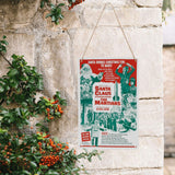 -High quality 8x12" rust and fade resistant metal sign with 4 holes at corners and string for hanging. Suitable for indoor and outdoor use. Free Shipping worldwide. Retro vintage cult classic Christmas sci-fi science fiction b-movie Santa Claus space aliens mars martian worst movies of all time xmas holiday home decor-