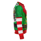 Biker Elf Costume Sweatshirt - Funny Christmas Holiday Jumper-Fun and festive all-over-print unisex sweatshirt features a soft and durable fabric that has a cotton feel to it. The brushed fleece on the inside will make this your most comfy sweatshirt ever! Each panel is individually printed, cut and sewn to ensure a flawless graphic with no imperfections. • 20% cotton, 75% polyester, 5% spandex • Soft cotton handfeel fabric surface • Brushed fleece fabric on the inside • High definition printing colours • D
