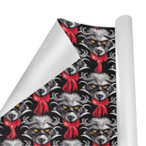 -Which do you see, man or beast? Look closer & see what lies beneath. 58" x 23" roll of high quality 5.93oz gift wrap. Free shipping from abroad. 25% off with code 'WRAPPERSDELIGHT' goth gothic dark transformation lycanthrope holiday horror christmas monster xmas yule unique festive premium designer wrapping paper-