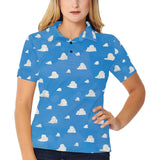 -Quality all-over-print unisex polo shirt with classic retro vintage cloud pattern. 100% polyester with pointed collar, 3 buttons and side slits for a comfortable and stylish fit. Free Shipping. Mens womens teens 90s kids nineties toy 1990s casual work collared top bright colorful sky story disneybounding sweet cute-