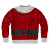 -Funny all-over-print unisex sweatshirt made of soft and comfortable cotton/polyester/spandex blend with brushed fleece interior. Each panel is individually printed, cut and sewn to ensure a flawless graphic that won't crack or peel. Mens womens Christmas all over print AOP novelty joke naughty humor xmas jumper costume-