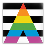 -Brand New pinback button in your choice of size. Scratch and UV resistant mylar with standard button back.This item is made-to-order and typically ships in 3-5 business days from the US. Straight lgbt lgbtq lgbtqx allies pflag parents friends family gay lesbian bisexual trans nonbinary gender sexuality equality -2 inch Square Button-