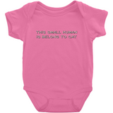 -High quality Rabbit Skins infant snap bodysuit. Solid colors are 100% combed ringspun cotton, heather colors are 90/10 combed ringspun cotton and polyester. Double-needle ribbed bindings, 3 snap closure. Shipped from USA. Funny one piece unisex baby snapsuit creeper crawler cats kittens kitty meow purrsonal property-Raspberry-NB-