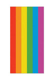 Rainbow Striped Floor Mat / Hall Runner, Colorful Event Party Decor-Convention quality low profile, thin style floor mat. Durable non-woven polyester fiber top, non-slip rubber backing. Easy to trim. Customization and other sizes by request. Ships from the USA. Classic LGBTQIA LGBTQX LGBT gay pride rainbow stripe secondary flooring event walkway display decor.-48" x 96"-Does Not Apply