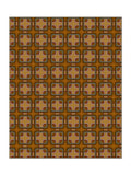 OVERLOOK BALLROOM Floormat / Hall Runner Retro Geometric Hotel Pattern-Convention quality low profile, thin style floor mat. Durable non-woven polyester fiber top, non-slip rubber backing. Easily trimmed to fit a particular area. Customization and other sizes by request. Ships from the USA. Retro shining gold geometric horror hotel ballroom secondary flooring event walkway display decor.-48 x 60 inches-