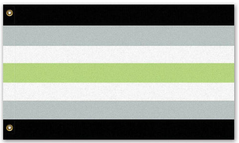 Agender Pride Flag - 3x2 5x3 2x1 or Custom LGBTQ LGBTQIA LGBTQX Banner-High quality, professionally printed polyester flag in your choice size, 2x1 / 1x2 ft, 3x2 / 2x3 ft, 3x5 / 5x3 ft, or custom - Single or double-sided. Agender Nonbinary Non-Binary Enby LGBTQ LGBTQIA LGBTQX Pride Equality March Protest. -5 ft x 3 ft-Standard-Grommets-