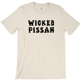Funny WICKED PISSAH Tee, Mens/Unisex Adult Sizes, Shipped from the USA-Soft airlume cotton standard fit t-shirt with short sleeves and crew neck. - Boston Mass New England Massachusetts New Hampshire Rhode Island Maine Vermont Connecticut MA NH RI MN VT CT aweome regionalism saying slang townie chowda head masshole sox celtics bruins huskies revolution patriots black wolves fan smaht -S-Natural-