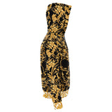 Baroque Skull Hoodie, Gothic All Over Print Hooded Pullover Sweatshirt-