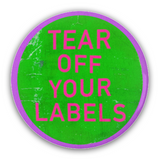 Tear Off Your Labels Button - 1.25in, 2.25in or 3in - Be You Be Free-Brand new pinback button in your choice of size. Scratch and UV resistant mylar with metal button back. Tear Off Your Labels. Defy definition. Be You. Be Free. celebrate individuality embrace diversity lgbtqia lgbtq nonbinary queer retro 90s post-gender de-stigmatize atypical neurodiversity individualism equality-2.25 inch Round Button-