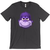 -Retro Y2K fashion hiphop streetwear purple swag high ape bonzi 420 great grape gorilla windows98 2000 internet meme spyware virus nineties funny stoner millennium icon Comfortable and durable mens/unisex style Bella & Canvas t-shirt. Quality combed ring-spun cotton with a classic fit, crew neck and short sleeves. -Dark Grey-S-