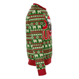 -Funny all-over-print unisex sweatshirt made of soft and comfortable cotton/polyester/spandex blend with brushed fleece interior. Each panel is individually printed, cut and sewn to ensure a flawless graphic that won't crack or peel. Mens womens Christmas pullover pug dog puppy xmas holiday pun joke humbug grinch-