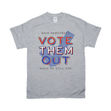 -Comfortable and durable mens / unisex style classic fit t-shirt. Soft 100% cotton, crew neck & short sleeves. These shirts are made-to-order and ship from the USA. Resist United voting rights equality 2022 midterm 2024 election anti-fascist stop fascism antifa womens abortion constitution LGBTQ BLM America march protest-Sport Grey-S-
