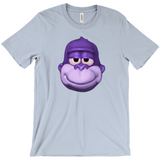 -Retro Y2K fashion hiphop streetwear purple swag high ape bonzi 420 great grape gorilla windows98 2000 internet meme spyware virus 1990s 90s funny stoner millennium icon bonzai viral Comfortable mens/unisex style Bella & Canvas t-shirt. Quality combed ring-spun cotton with a classic fit, crew neck & short sleeves. -Light Blue-S-