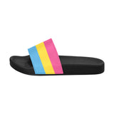 -High quality slip-on sandals constructed of lightweight, durable, soft and comfortable PVC. These sandals are made-to-order. Free shipping from abroad. LGBTQ LGBTQIA LGBTX Pansexual Pride Equality Flip Flops Footwear Shoes Summer Pan Beach Fashion Rights Equality March Parade Protest unisex nonbinary mens women youth -