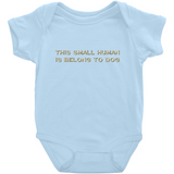 -High quality Rabbit Skins infant snap bodysuit. Solid colors are 100% combed ringspun cotton, heather colors are 90/10 combed ringspun cotton and polyester. Double-needle ribbed bindings, 3 snap closure. Shipped from the USA. Funny one piece unisex baby snapsuit creeper crawler dogs doggie puppy woof you-Light Blue-NB-