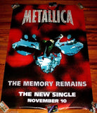 Metallica Rare 1997 The Memory Remains Subway Promo Poster, HUGE 40x60-