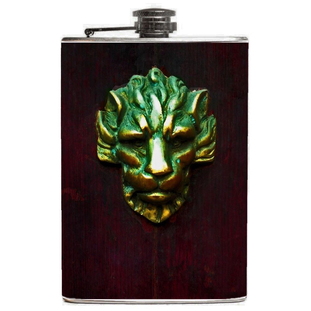 Lion's Head Drinking Flask - Waterproof Vinyl Wrapped Stainless Steel -
