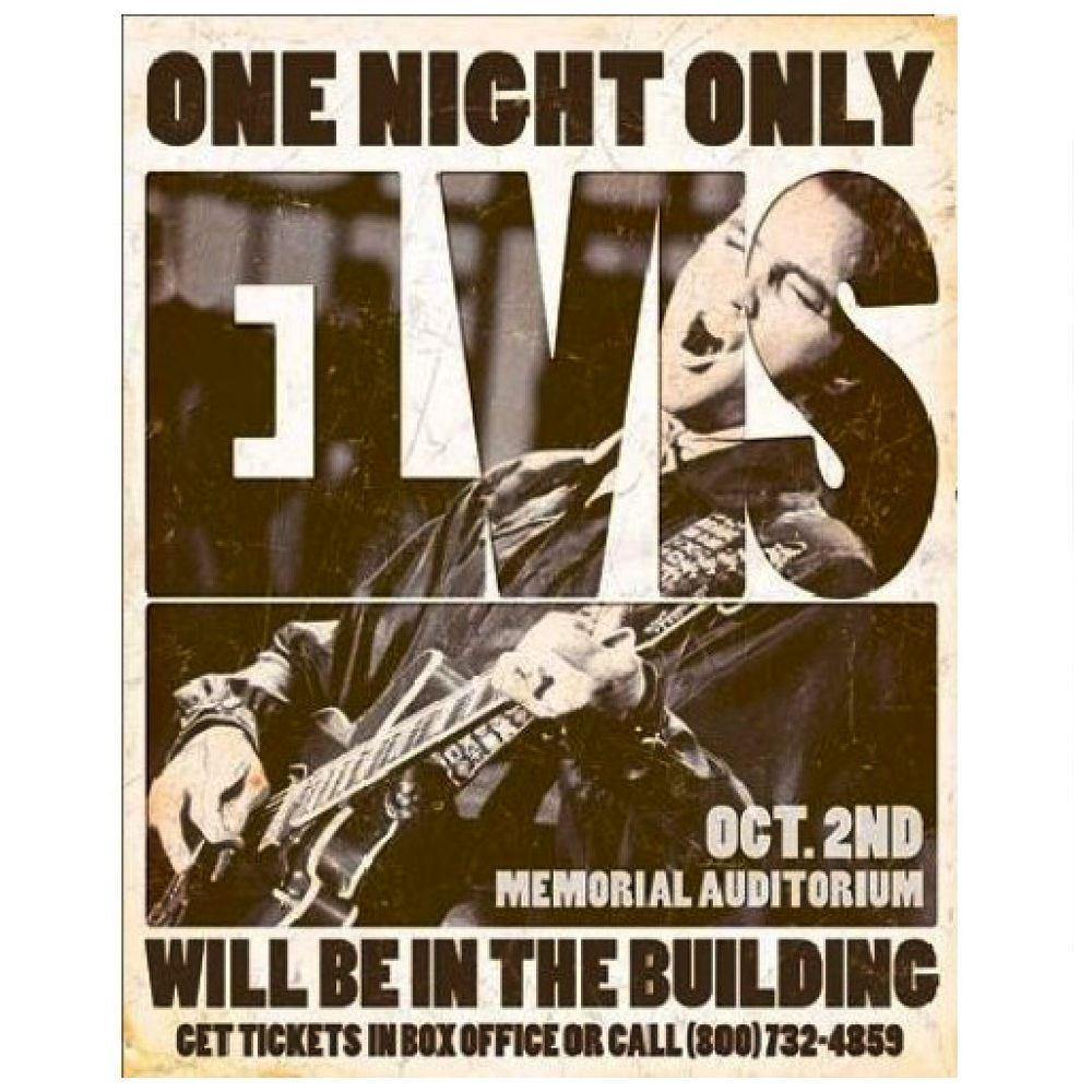 Elvis Presley One Night Only Concert Poster Tin Sign Official Licensed-