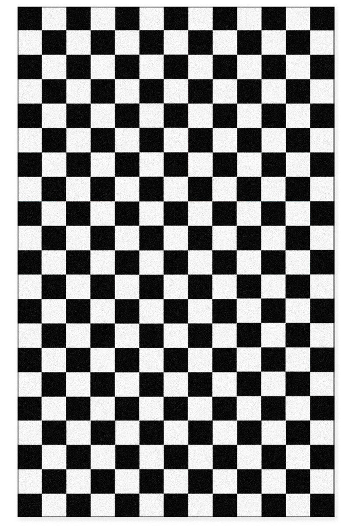 Black and White Checkered Floor Mat / Hallway Runner, Fantasy Event-Convention quality low profile, thin style floor mat. Durable non-woven polyester fiber top, non-slip rubber backing. Easily trimmed to fit a particular area. Made-to-order, shipped from the USA. Red and black twin Zig Zag home decor secondary flooring event walkway temporary haunted house peaks chevron lodge pattern-60" x 120"-Does Not Apply