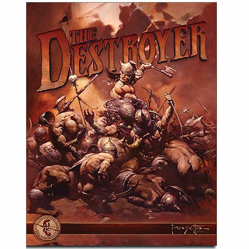 Frank Frazetta Conan The Destroyer Metal Sign, Classic Fantasy Art-