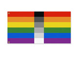 Homoflexible Pride Flag 2x1 3x2 5x3 Hetero Flexible LGBT LGBTQ LGBTQIA-High quality, professionally printed polyester flag in your choice of size and style, single or fully double-sided with blackout layer, grommets or pole pocket / sleeve. 2x1ft / 1x2ft, 3x2ft / 2x3ft, 5x3ft / 3x5ft, custom. Fully customizable. Flexible Sexuality Love is Love Hetero Homo Heterosexual Homosexual Pride-2 ft x 1 ft-Standard-Grommets-