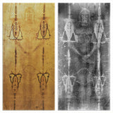 SHROUD OF TURIN Bath or Beach Towels, Unique GIft-Shroud of Turin Beach Towel (35 x 70 in) or Bath Towel (30 x 60 in) Colorfast printed polyester top with white, cotton bottom. Ships from USA. jesus christ christian holy relic burial shroud fact fake hoax history simpsons funny weird catholic gothic death beach bathroom unique unusual flanders christmas easter gift-