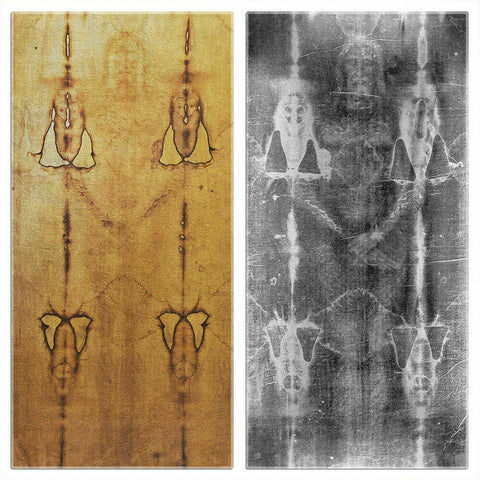 SHROUD OF TURIN Bath or Beach Towels, Unique GIft-Shroud of Turin Beach Towel (35 x 70 in) or Bath Towel (30 x 60 in) Colorfast printed polyester top with white, cotton bottom. Ships from USA. jesus christ christian holy relic burial shroud fact fake hoax history simpsons funny weird catholic gothic death beach bathroom unique unusual flanders christmas easter gift-