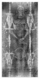 SHROUD OF TURIN Bath or Beach Towels, Unique GIft-Shroud of Turin Beach Towel (35 x 70 in) or Bath Towel (30 x 60 in) Colorfast printed polyester top with white, cotton bottom. Ships from USA. jesus christ christian holy relic burial shroud fact fake hoax history simpsons funny weird catholic gothic death beach bathroom unique unusual flanders christmas easter gift-Beach Towel-Negative-