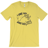 -Soft, comfortable mens/unisex style Airlume combed and ring-spun cotton shirt. Made-to-order and shipped form the USA. Funny dirty naughty bbq barbeque bar-b-que barbecue pork sex joke butt rubbed pig piggy t-shirt boyfriend gift -Maize-Small (S)-