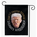 -100% poly poplin-canvas fabric, wash on gentle cycle and hang to dry.12x18", 18x27 or 24x36. Flag hanger / stand not included. Made-to-order in & shipped from the USA. Make America Great Again... Lock Him Up RESIST Fascist MAGA Criminal Trump For Prison Treason Insurrection American Disgrace protest demand justice -Single-24.5x32.125 inch-Black-