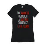 -Women's style Bella+Canvas, longer length, slim fit crew neck t-shirt in darker colors. Airlume combed and ring-spun cotton. Made to order, shipped from the USA Women's rights equality Keep Abortion Legal pro-choice Healthcare her body her choice Roe v Wade SCROTUS bans off our bodies PERSIST and Resist United ERA NOW-Black Heather-S-