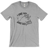 -Soft, comfortable mens/unisex style Airlume combed and ring-spun cotton shirt. Made-to-order and shipped form the USA. Funny dirty naughty bbq barbeque bar-b-que barbecue pork sex joke butt rubbed pig piggy t-shirt boyfriend gift -Athletic Heather-Small (S)-