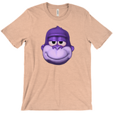 -Retro Y2K fashion hiphop streetwear purple swag high ape bonzi 420 great grape gorilla windows98 2000 internet meme spyware virus 1990s 90s funny stoner millennium icon bonzai viral Comfortable mens/unisex style Bella & Canvas t-shirt. Quality combed ring-spun cotton with a classic fit, crew neck & short sleeves. -Peach-S-